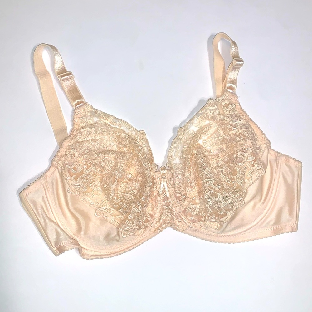 Wacoal 85109 Vintage Tapestry Lace Nude 34DD Minimizer Bra 34E